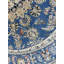 Tapis nain bleu 6 x 6 rond fin noué à la main avec soie 60EE01213B3343208CEFBC7577DC3FA7