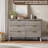 Modern 6 Drawer Dresser, Wide Fluted Wood Chest with Gold Handle, Curved Design, Sturdy Storage Cabinet for Bedroom, Living Room-1166888605