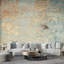 Murale abstraite turquoise Patina-796085346