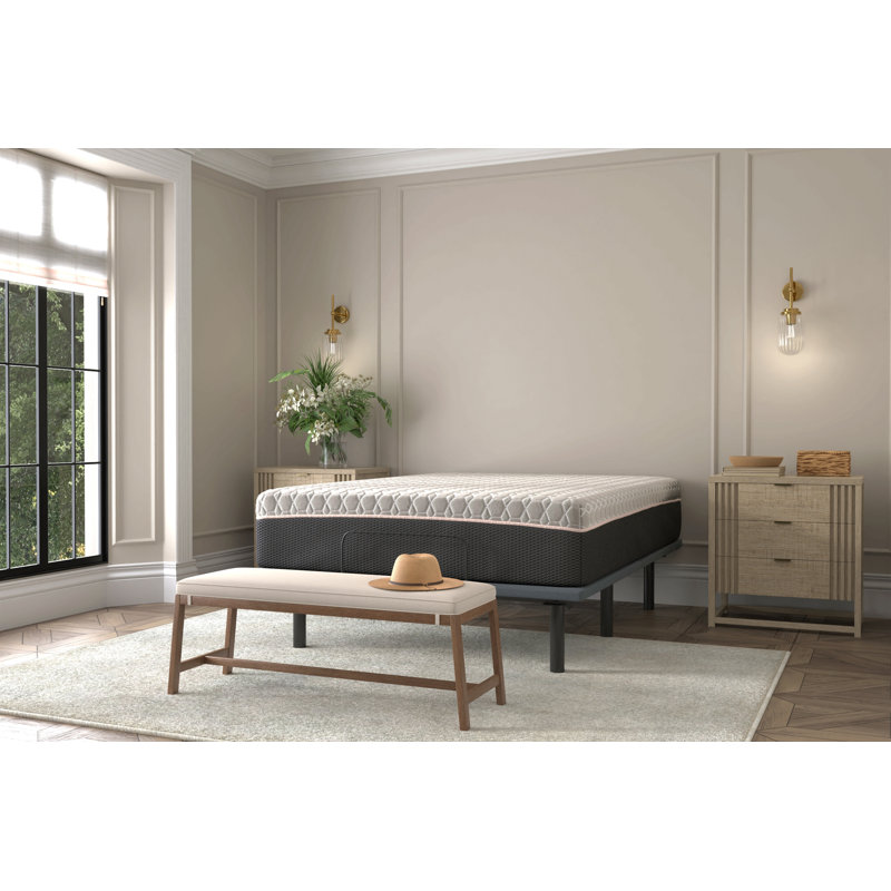 Matelas hybride Copper Lux avec couche de confort à mémoire de forme et système de ressorts, Simple extra long