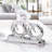 Lashanette Silver Cyclist Ceramic Statue, White Abstract Decor