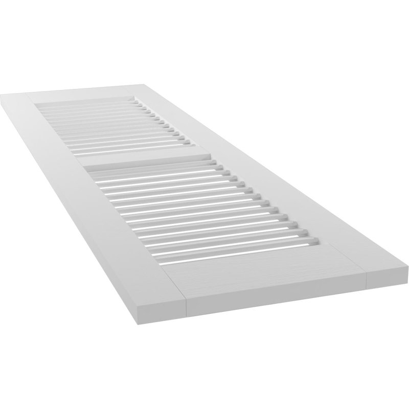 Deux volets à persiennes égales Americraft (par paire), 12", Blanc, 44"