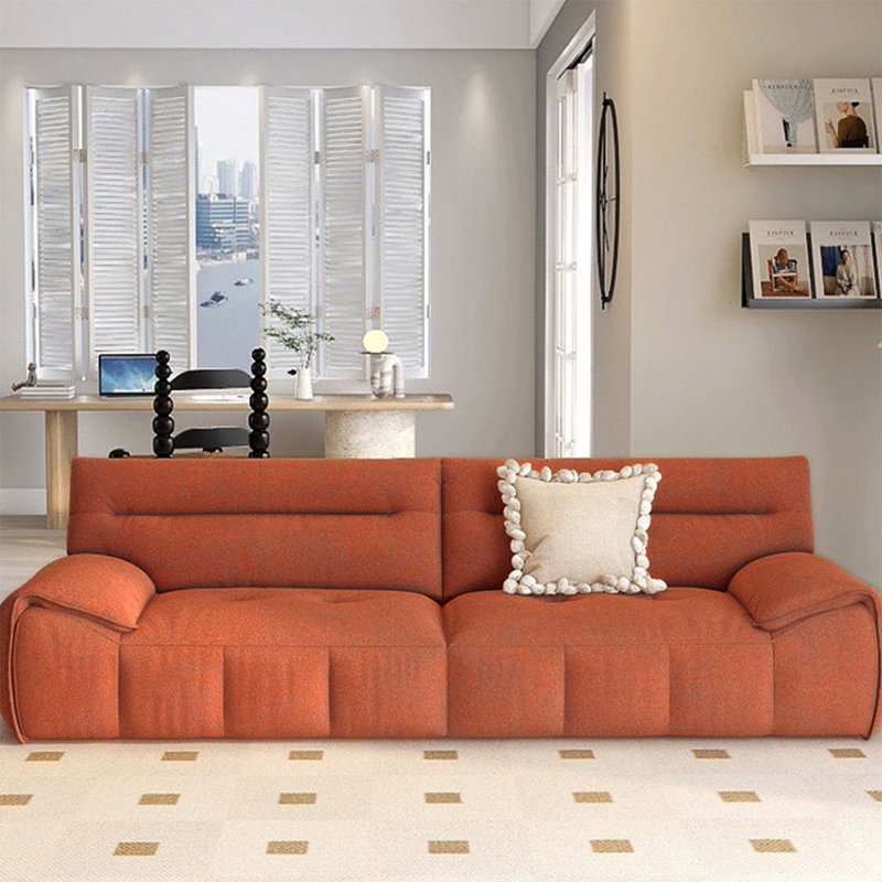 Canapé modulaire 90,55 "orange 100% polyester, Orange, L 90,55 po x P 36,22 po x H 32,68 po