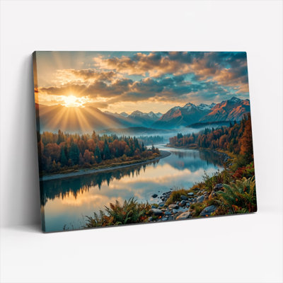 Coucher de soleil coucher de soleil, art mural sur toile, ensemble de 1