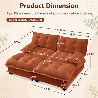 Modern Modular Sectional Sofa with 2 Ottomans, Deep Seat Comfort, and Lattice Decorated Cushions, Perfect for Living Rooms and Bedrooms