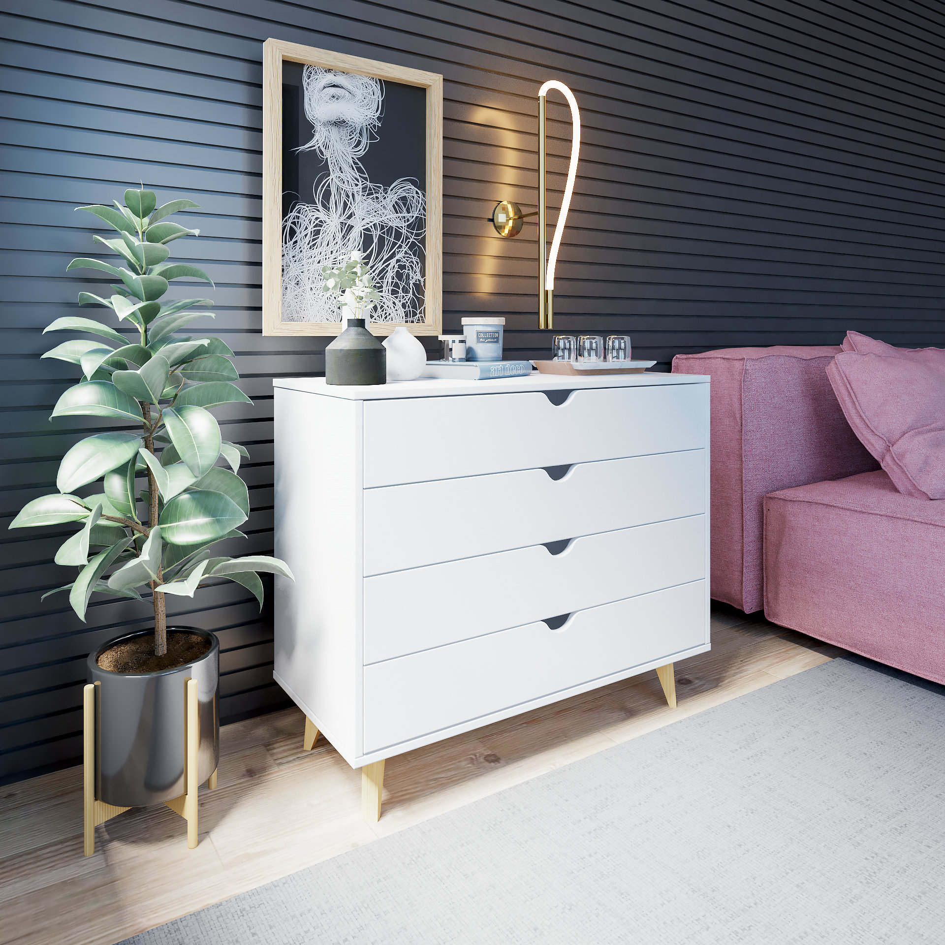 George Oliver 4 Drawer 35