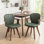 Chaise de salle à manger moderne pivotante en similicuir de 21,2 po Karez