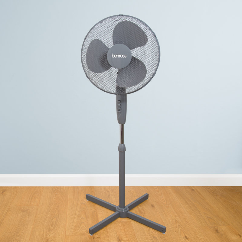 Benross 124Cm Oscillating Pedestal/Standing Fan, Grey