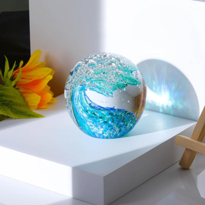 Figurines de collection boule de cristal en verre soufflé à la main