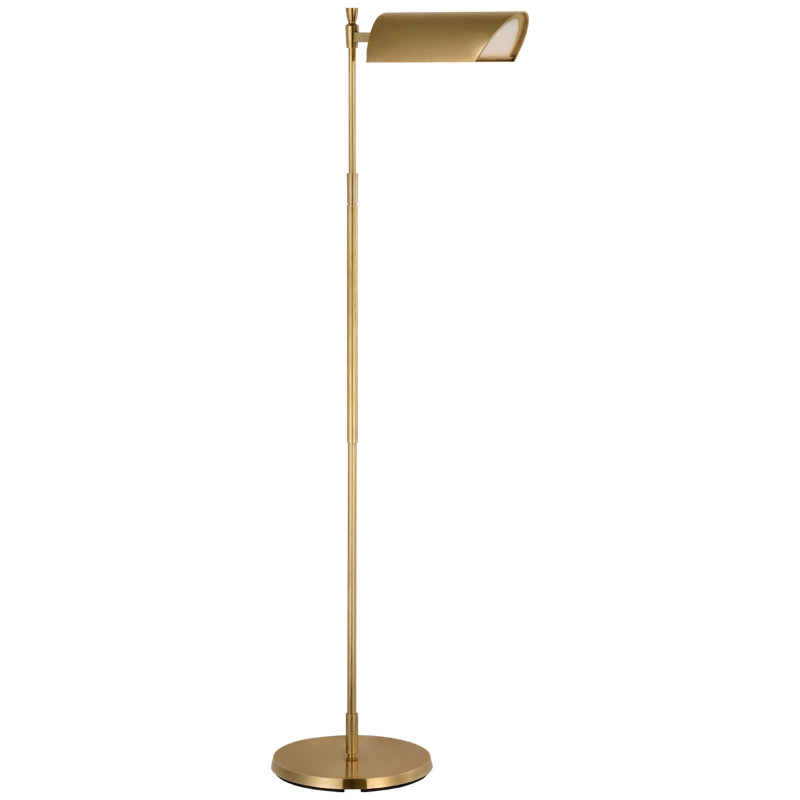 Bravo Traditional Floor Lamp by Thomas O'Brien, Hand-Rubbed Antique Brass