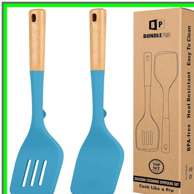Set of 2 Large Heat-Resistant Silicone Spatulas