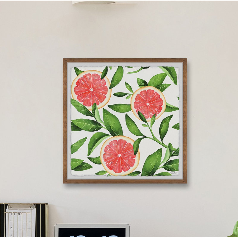 Citrus - Single Picture Frame Print, 30cm H x 30cm W x 3.81cm D