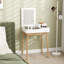 Chanhassen Dressing Table Desk Flip-up Mirror 2 Drawers Bedroom Makeup White