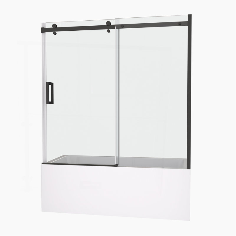 Bathtub Shower Door, Matte Black