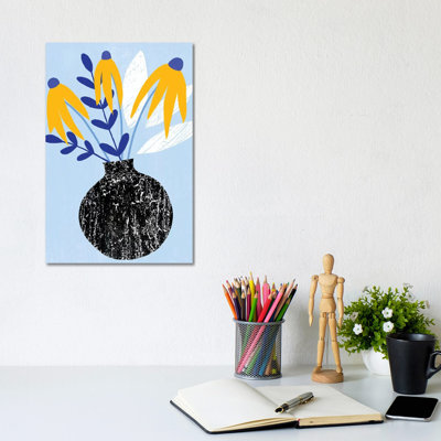 Ruffled Vase I by Annie Warren - Wrapped Canvas Print