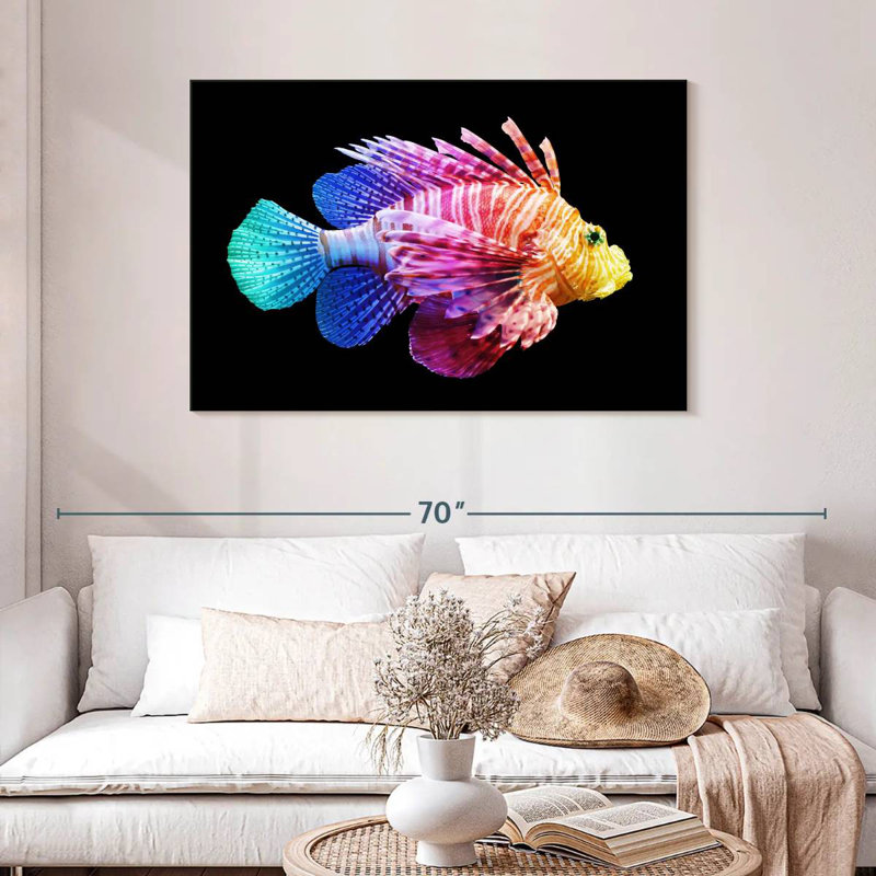 Brampt Rainbow Lionfish, 30" H x 45" W