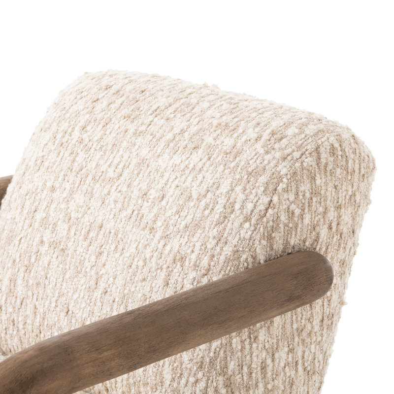 Aniston Armchair, Distressed Natural, Solema Cream Acrylic, Distressed Natural