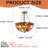 3-light Dimmable Tiffany Style Sunflower Chandelier， Semi-flush Ceiling Light With Bulbs