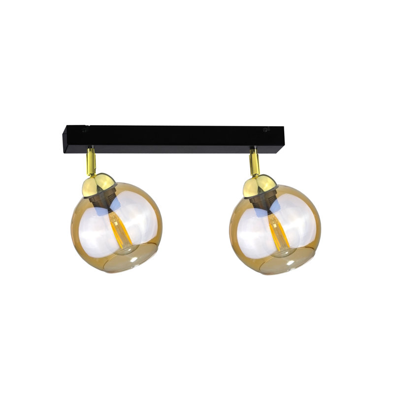 Glass Ceiling Spotlight, Black/Gold
