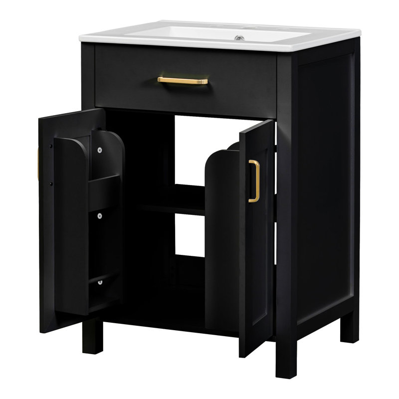 Meuble-lavabo 24 po avec lavabo en céramique