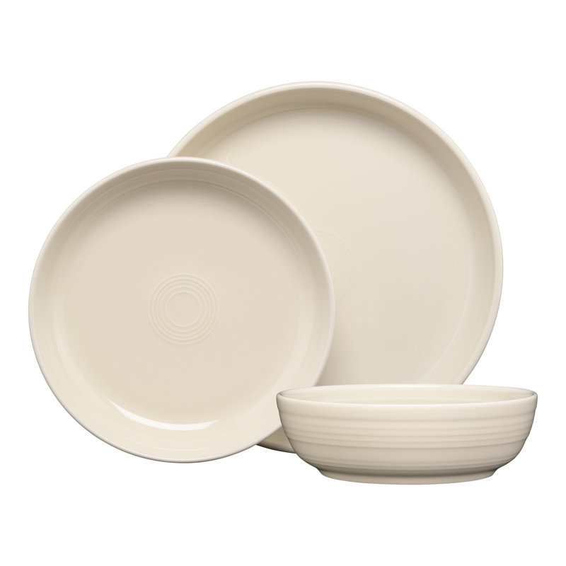 Fiesta Coupe Bowl 3-Piece Place Setting, Linen