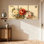 «Rose Antique Provence Fleurs Rose», ensemble de 3 reproductions d'art sur toile