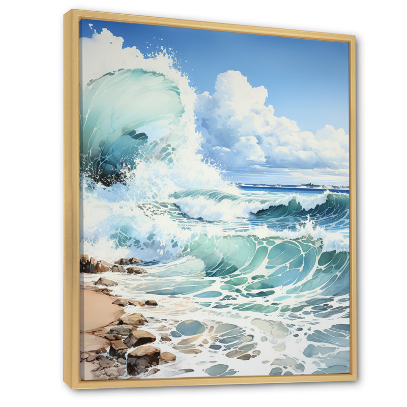 Chert Florida Ocean Serenity sur impression sur toile, H 32 po x l 24 po x P 1 po, Cadre naturel flottant