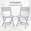 Ensemble de 2 chaises de patio d'extérieur pliantes Addilyne, en polypropylène résistant aux intempéries, gris-1665278743