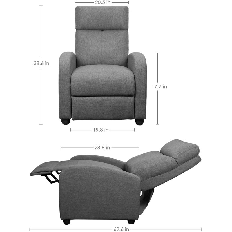 Fauteuil de massage Eshawna, Toile grise