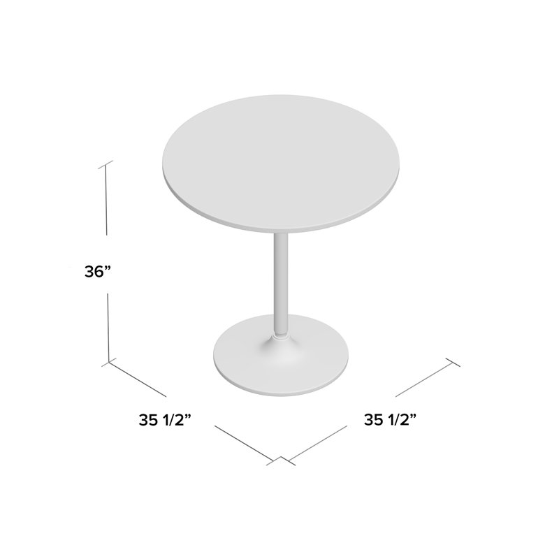 Table de salle à manger Avros, Noir, Hauteur de comptoir (36 po)