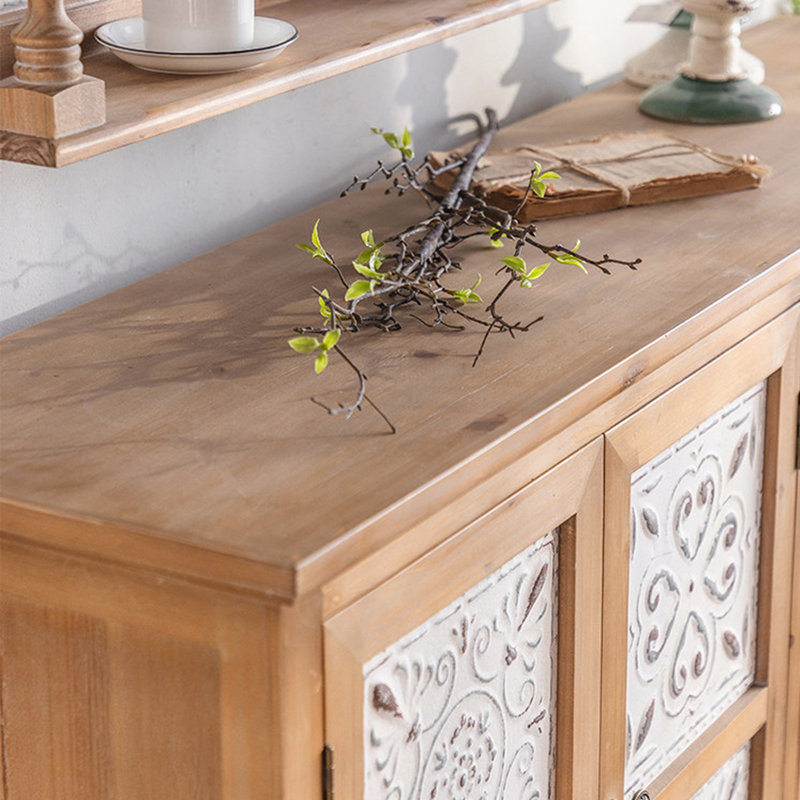 Retro Fir Solid Wood Sideboard