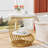 19.68" Modern Round End Table With 2-Tier Storage – Faux Marble & Accent Table, Small Modern Side Table Or Bedside Nightstand With Metal Arc Frame