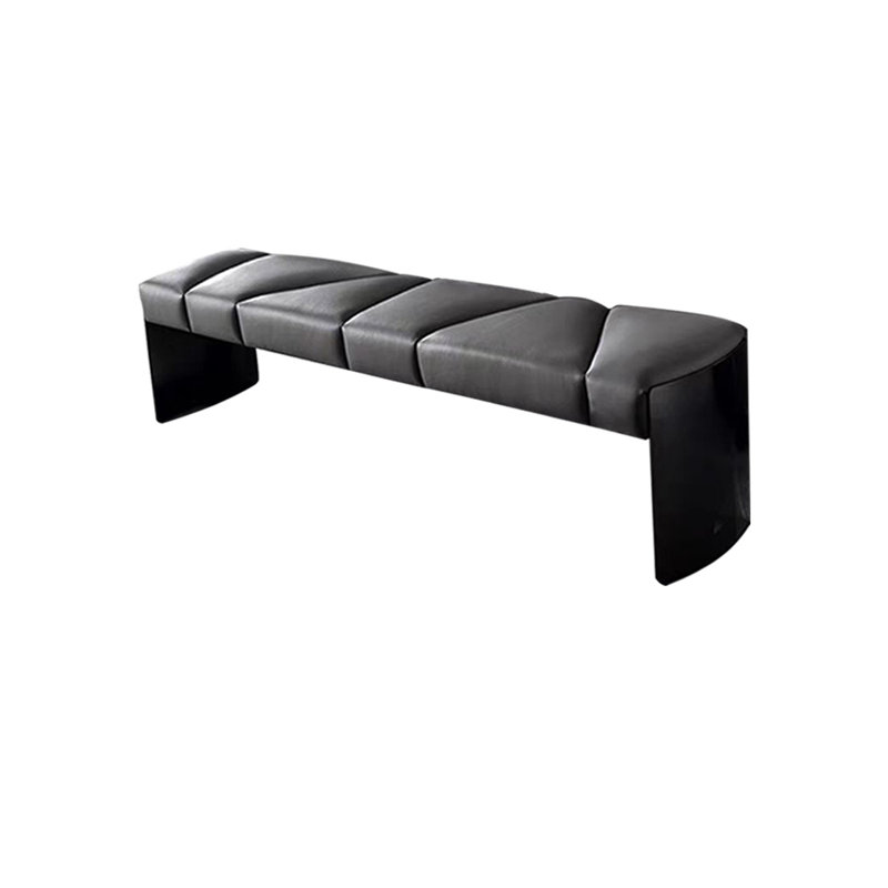 Banc rembourré en cuir véritable Juilliard, H 16,53 po x l 70,86 po x P 15,74 po
