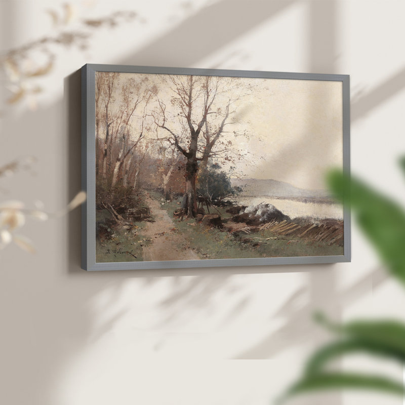 Paysages rétro-CCVVII - reproduction encadrée, H 8 po x l 10 po, Gris