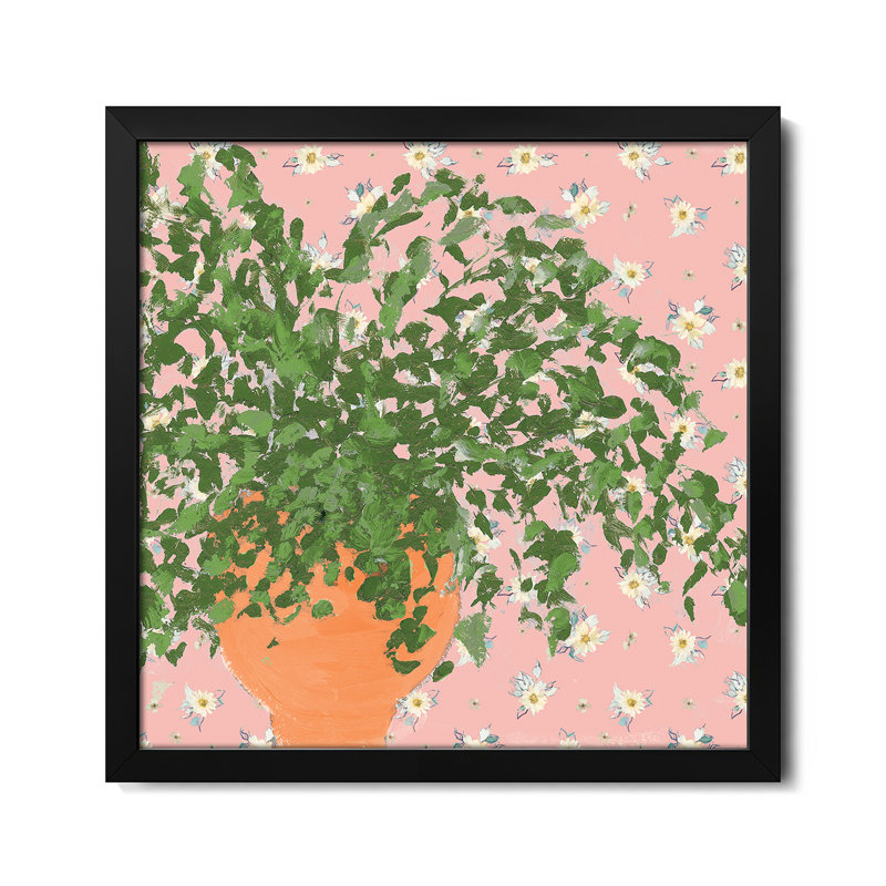 Moody Leaves and Daisies - reproduction d'art mural - affiche de galerie, H 24 po x l 24 po