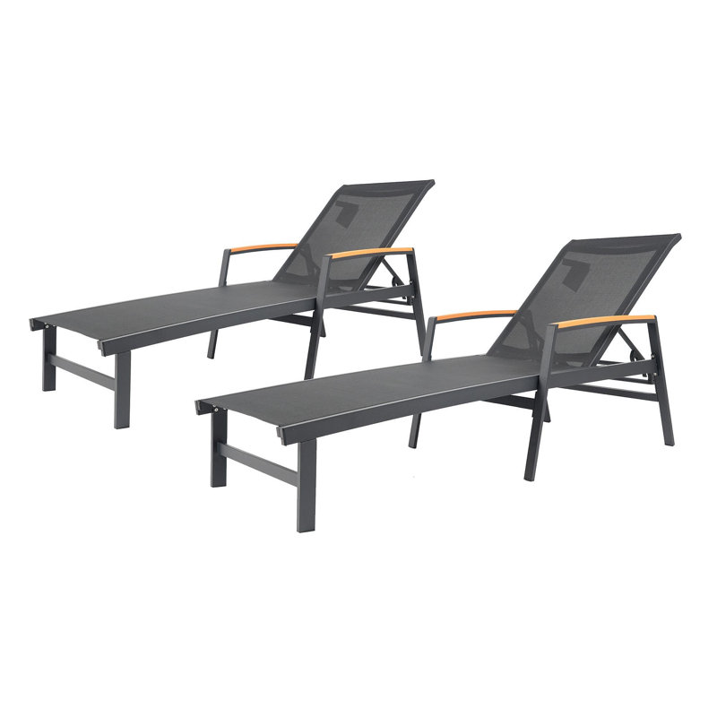 CHAISE LUNGE, Noir