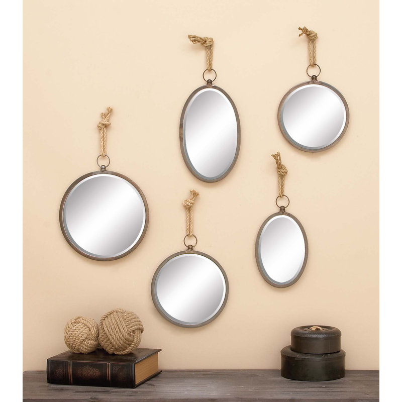 Ensemble de 5 miroirs muraux Bowen