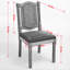 Ensemble de 4 chaises de salle à manger en bois à dossier en rotin, coussin en lin mat avec mousse à haute résilience et ressorts en S-120974671