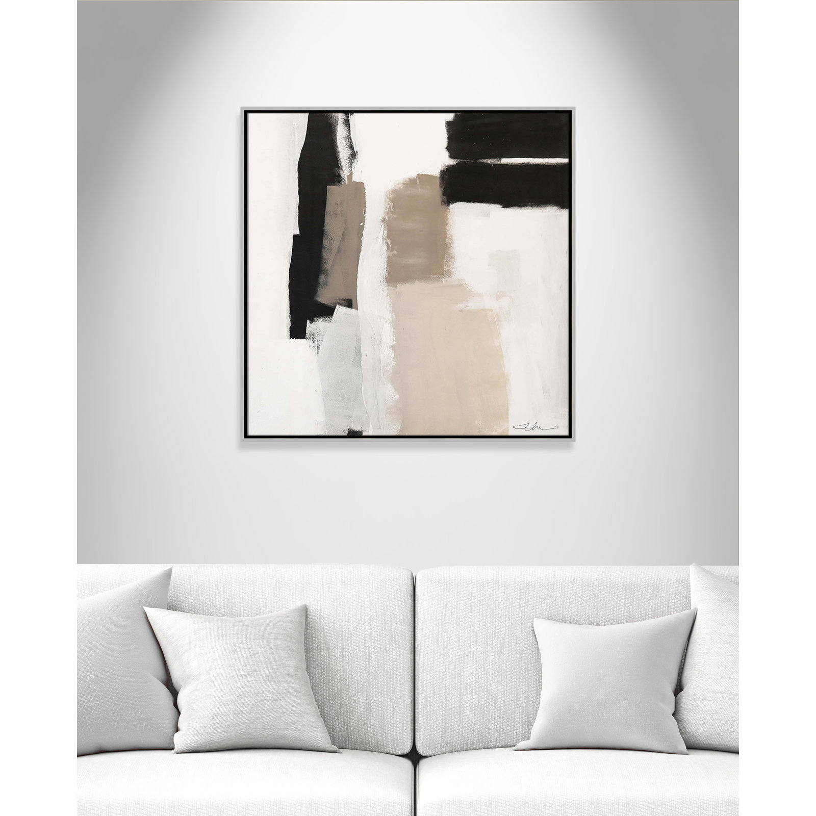 Earth Scapes II-A Print by Casa Fine Arts, Silver Floater Framed, 31.5" H x 31.5" W x 2" D