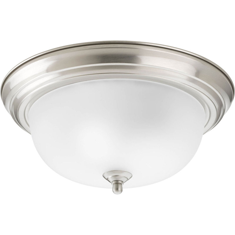 Rexroad Glass Flush Mount, Brushed Nickel