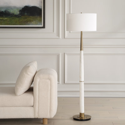 Lampe sur pied en marbre blanc Lavdimir