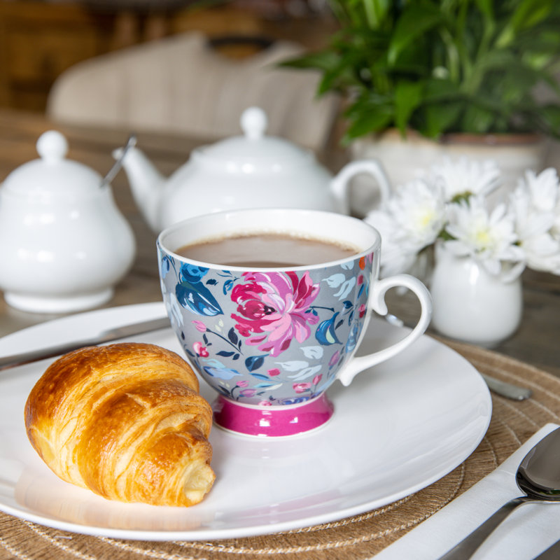 Floral Bone China Mug