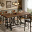 Comptoir de bar rustique, table de bar robuste au design industriel, parfaite pour un usage domestique et commercial, rehaussant tout espace avec style et durabilité.