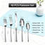 Service de couverts 40 pièces en acier inoxydable 40 pièces pour 8, couverts 18/10 avec finition polie miroir pour un usage quotidien et formel-2076998228