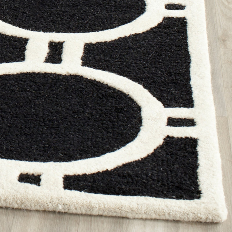 Sanyla Hand Tufted Wool Geometric Rug, Square 8'