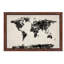 Map Of The World Paint Splashes Black by Michael Tompsett - Floater Frame Print on Canvas-607861493-607861494