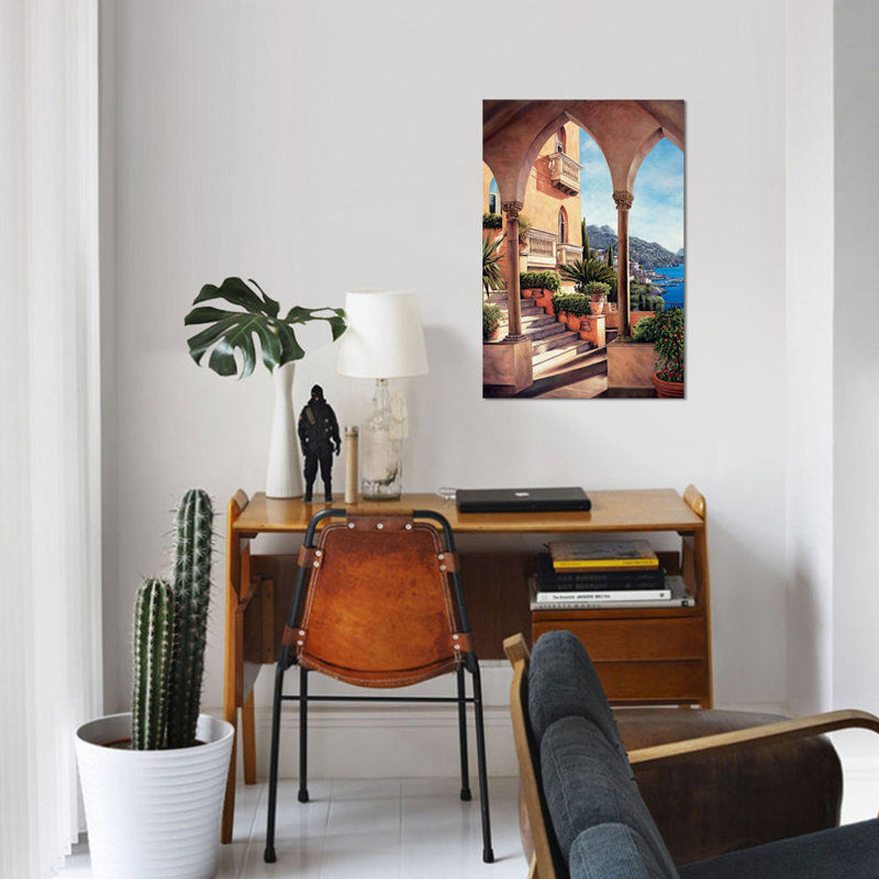 « palazzo on amalfi », reproduction d’art sur toile, H 12 po x l 8 po x P 0,75 po