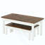 Ensemble de table de salle à manger 3 pièces avec bancs - Ensemble de table de cuisine 55 "pour 4 à 6 personnes