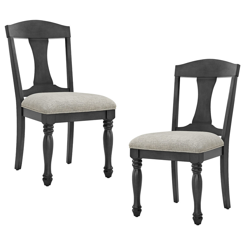 Ensemble de 2 chaises de salle à manger rembourrées à cadre en bois avec chaises rétro de style Mid-Century pour le salon et le restaurant