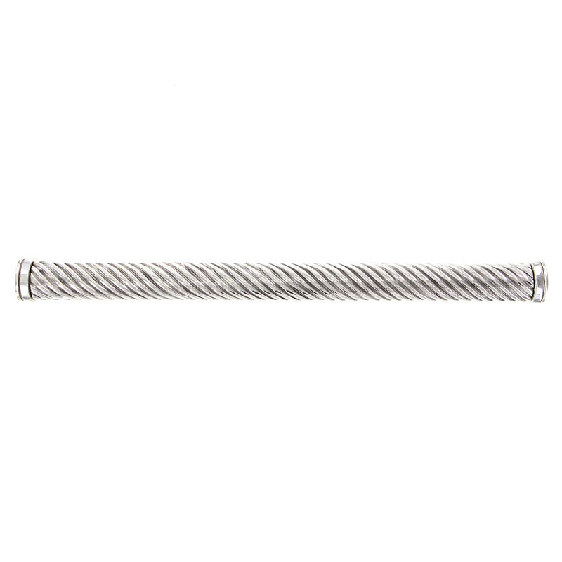 Sanzio 12" Center to Center Appliance Pull, Polished Silver, 9"